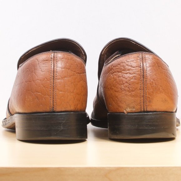 [SOLD] VTG Dack's Camel Loafer Men's Shoes 8 E Brown 🇨🇦 Round Toe EUC - Picture 4 of 8